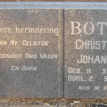 BOTHA Christiaan Johannes 1929-1982