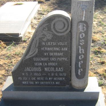 BOSHOFF Jacobus Nicolaas 1933-1978