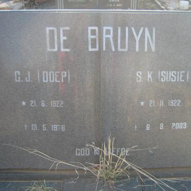 BRUYN C.J., de 1922-1976 &amp; S.K. 1922-2003