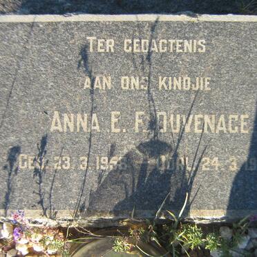 DUVENAGE Anna E. F. 1958-1958