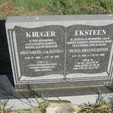EKSTEEN Michiel Johannes 1934-2000 :: KRUGER Sorné nee EKSTEEN 1968-1997