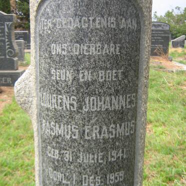ERASMUS Lourens Johannes Rasmus 1941-1959
