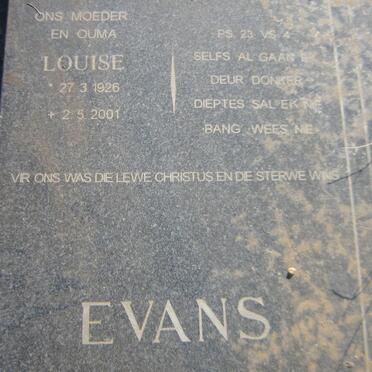 EVANS Louise 1926-2001