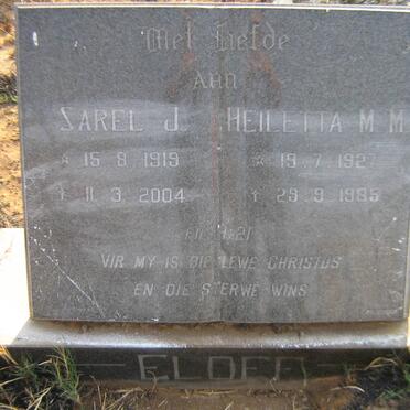 ELOFF Sarel J. 1919-2004 &amp; Heiletta M.M. 1927-1985