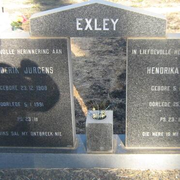 EXLEY Diederik Jurgens 1908-1991 &amp; Hendrika Maria 1916-1981