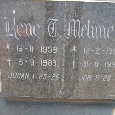 ENGELBRECHT Rene T. 1959-1989 :: ENGELBRECHT Melime B. 1987-1990