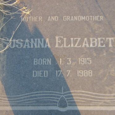 ERASMUS Pieter Willem 1908-1986 &amp; Susanna Elizabeth 1915-1988 