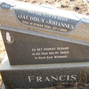 FRANCIS Jacobus Johannes 1948-1969