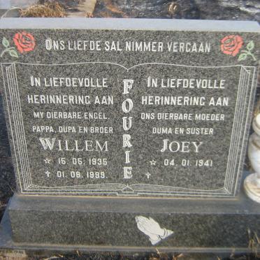 FOURIE Willem 1935-1999 &amp; Joey 1941-