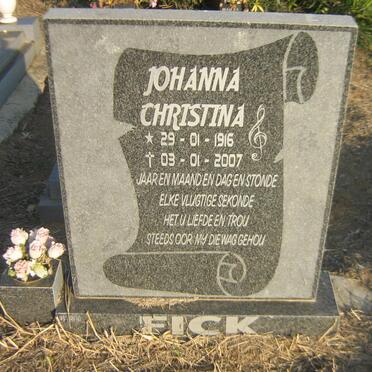 FICK Johanna Christina 1916-2007