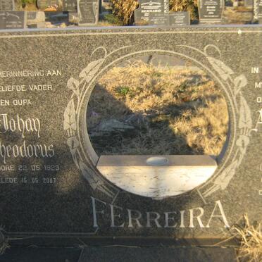 FERREIRA Johan Theodorus 1923-2007 &amp; Anna Sophia Catharina STRAUSS 1923-1987
