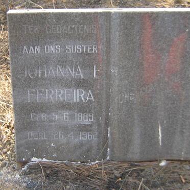 FERREIRA Johanna E. 1889-1962
