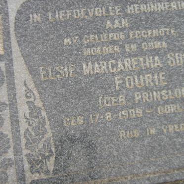 FOURIE Elsie Margaretha Susanna nee PRINSLOO 1909-1981