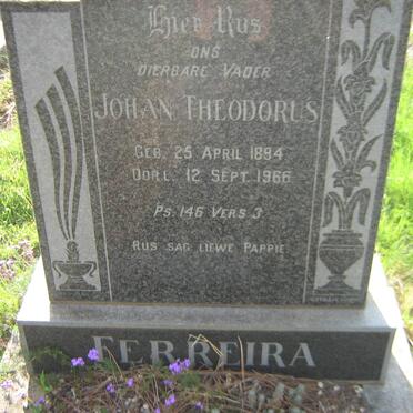 FERREIRA Johan Theodorus 1894-1966