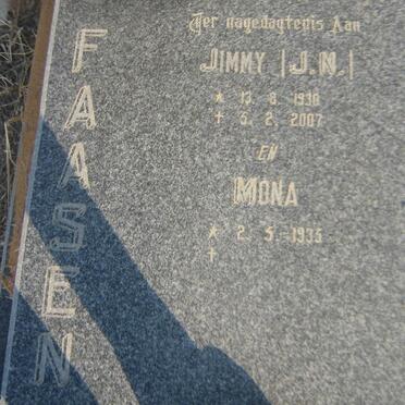 FAASEN J.N. 1930-2007 &amp; Mona 1935 -