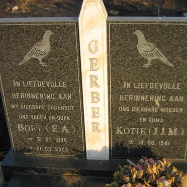 GERBER F.A. 1938-2003 &amp; J.J.M. 1941-