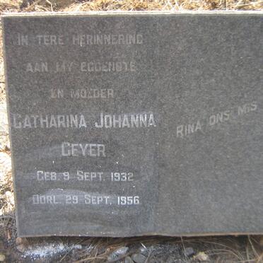 GEYER Catharina Johanna 1932-1956