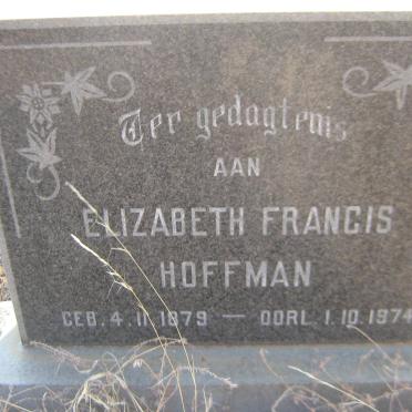 HOFFMAN Elizabeth Francis 1879-1974