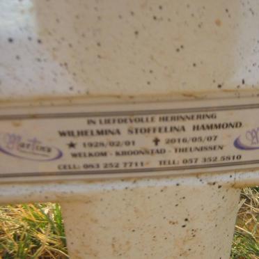 HAMMOND Wilhelmina Stoffelina 1928-2016