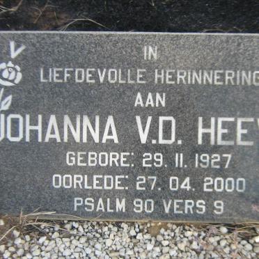 HEEVER Johanna, v.d. 1927-2000