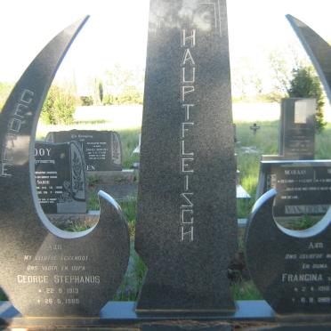 HAUPTFLEISCH George Stephanus 1913-1985 &amp; Francina J.S. 1910-1989