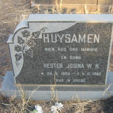 HUYSAMEN Hester Josina W.H. 1920-1982
