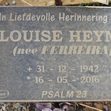 HEYNS Louise nee FERREIRA 1942-2016