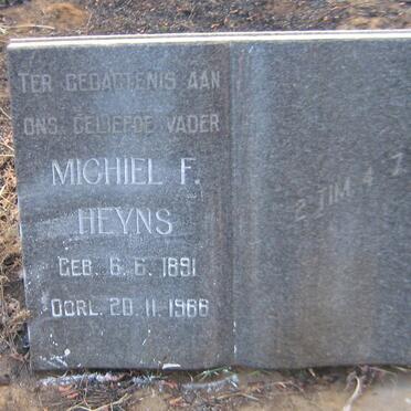 HEYNS Michiel F. 1891-1966