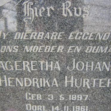 HURTER Mageretha Johanna Hendrika 1897-1961
