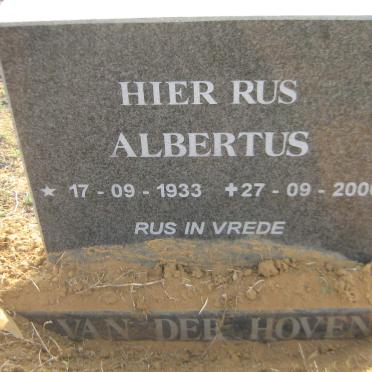 HOVEN Albertus, van der 1933-2000
