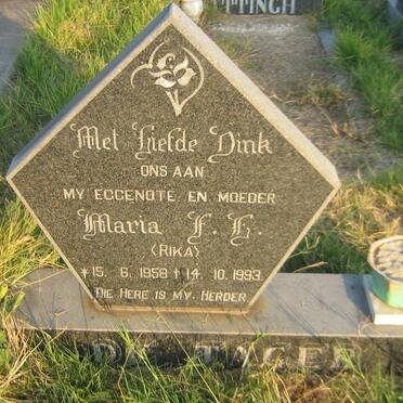 JAGER Maria F.F., de 1958-1993