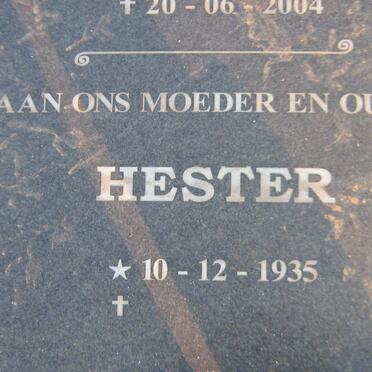 JORDAAN Johannes Jacobus 1934-2004 &amp; Hester 1935-