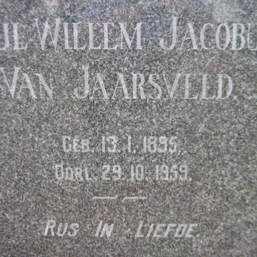 JAARSVELD Paul Willem Jacobus, van 1895-1959