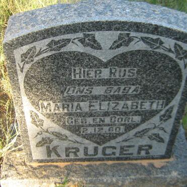 KRUGER Maria Elizabeth 1960-1960
