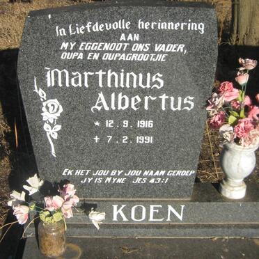 KOEN Marthinus Albertus 1916-1991