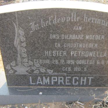 LAMPRECHT Hester Petronella 1891-1973