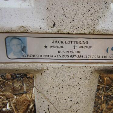 LOTTERING Jack 1953-2014