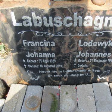 LABUSCHAGNE Lodewyk Johannes 1940- &amp; Francina Johanna 1939-2019