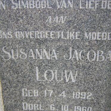 LOUW Susanna Jacoba 1892-1960