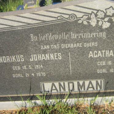LANDMAN Hendrikus Johannes 1914-1970 &amp; Agatha Maria 1903-1970