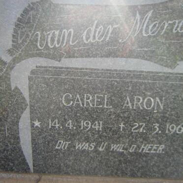 MERWE Carel Aron, van der 1941-1965