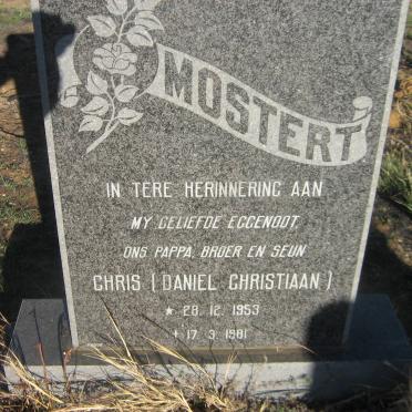 MOSTERT Daniel Christiaan 1953-1981