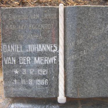 MERWE Daniel Johannes, van der 1921-1966