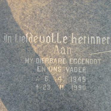 MARAIS Jan Hendrik 1945-1990