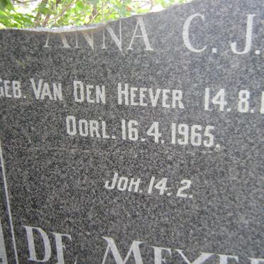 MEYER Anna C.J., de nee VAN DEN HEEVER 1948-1965