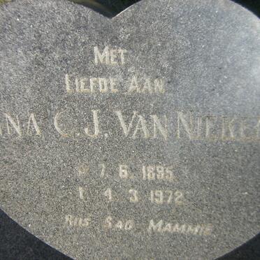 NIEKERK Anna C. J., van 1895-1972