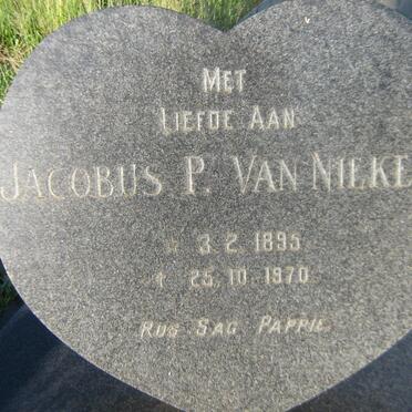 NIEKERK Jacobus P., van 1895-1970