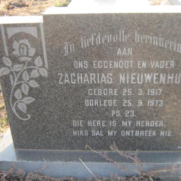 NIEUWENHUIS Zacharias 1917-1973