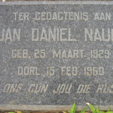 NAUDE Jan Daniel 1929-1960
