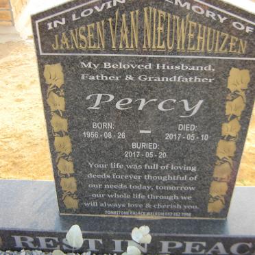 NIEUWEHUIZEN Percy, Jansen van 1956-2017